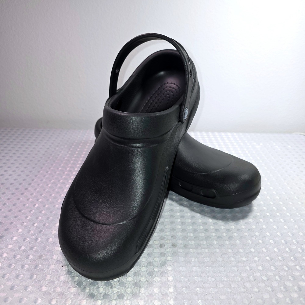 Crocs Bistro Clogs Mens 13 Black Slip Resistant Work Shoes Kitchen Nursing